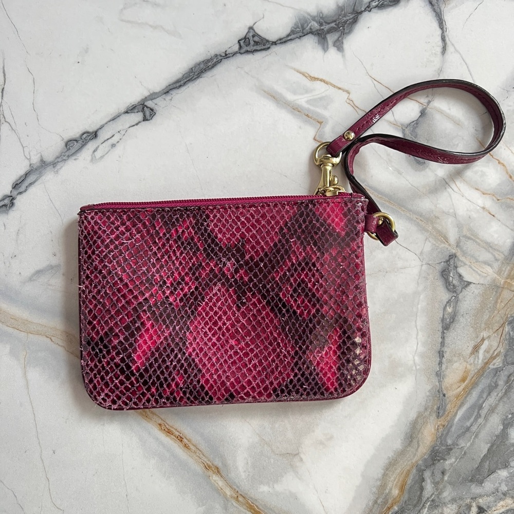 Coach Magenta Python Wristlet - Picture 2 of 4